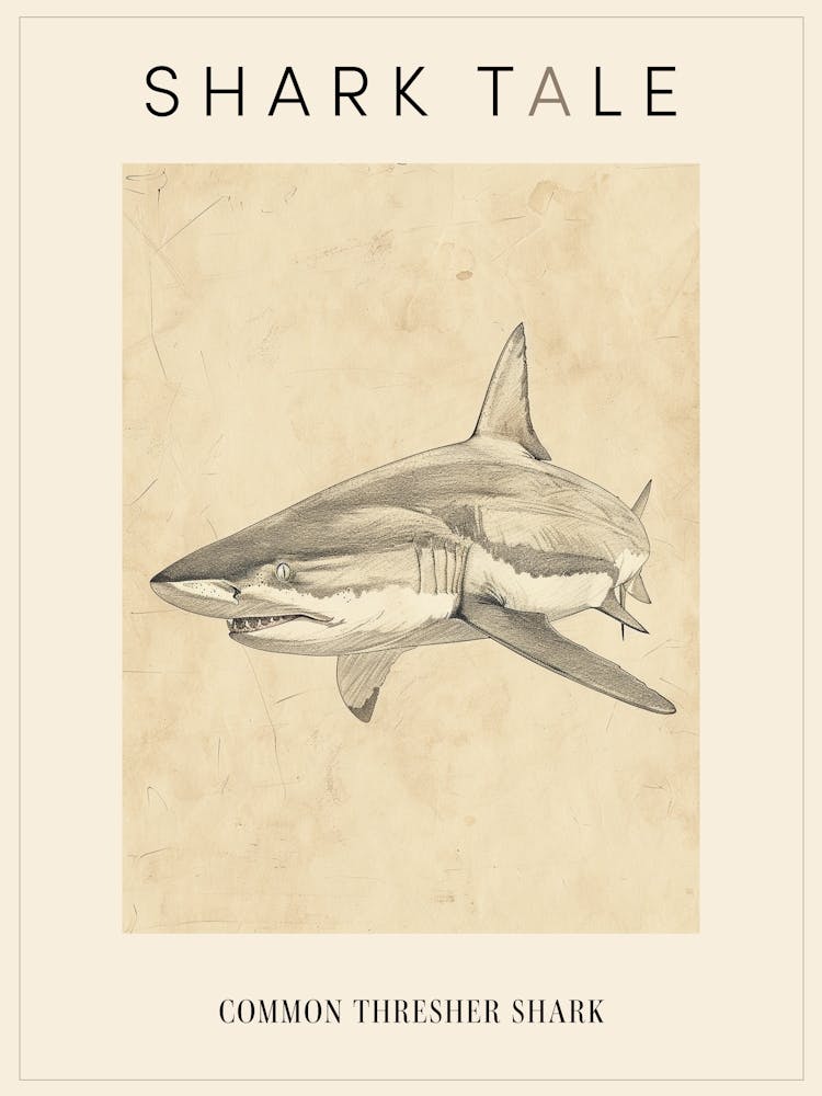 Common Thresher Vintage Illustration 1 Poster
