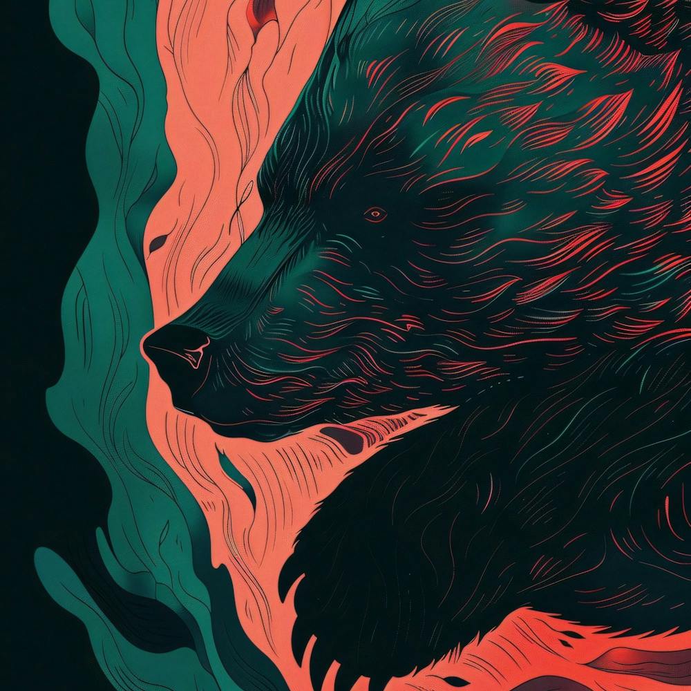Bear In Flames