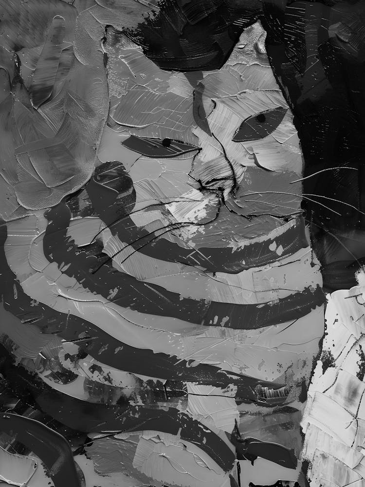 Cat In Black And White 3