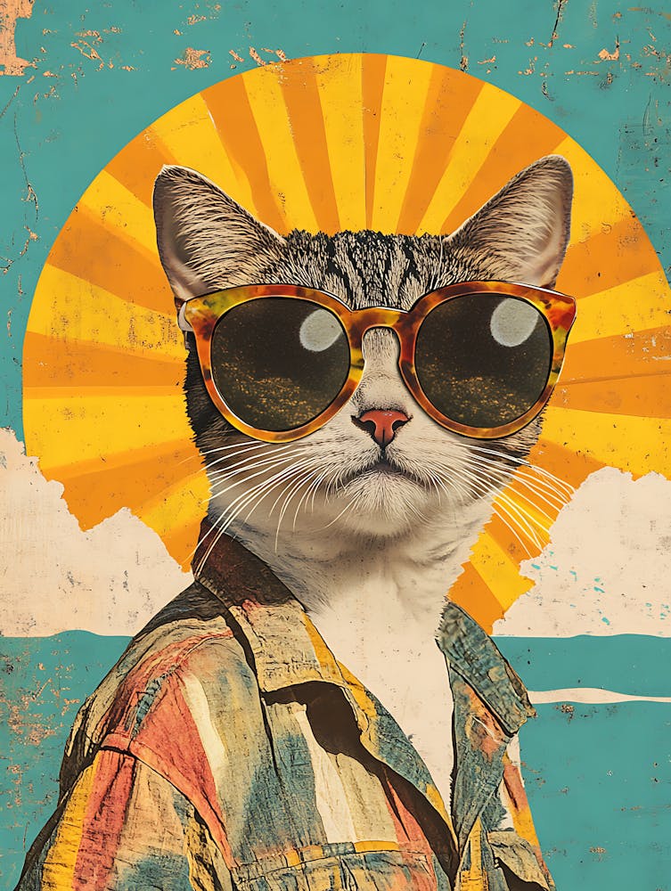 Vintage Retro Poster Cool Cat 12