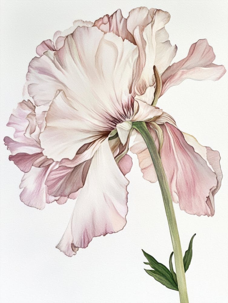 Watercolour Flower On White 6 1