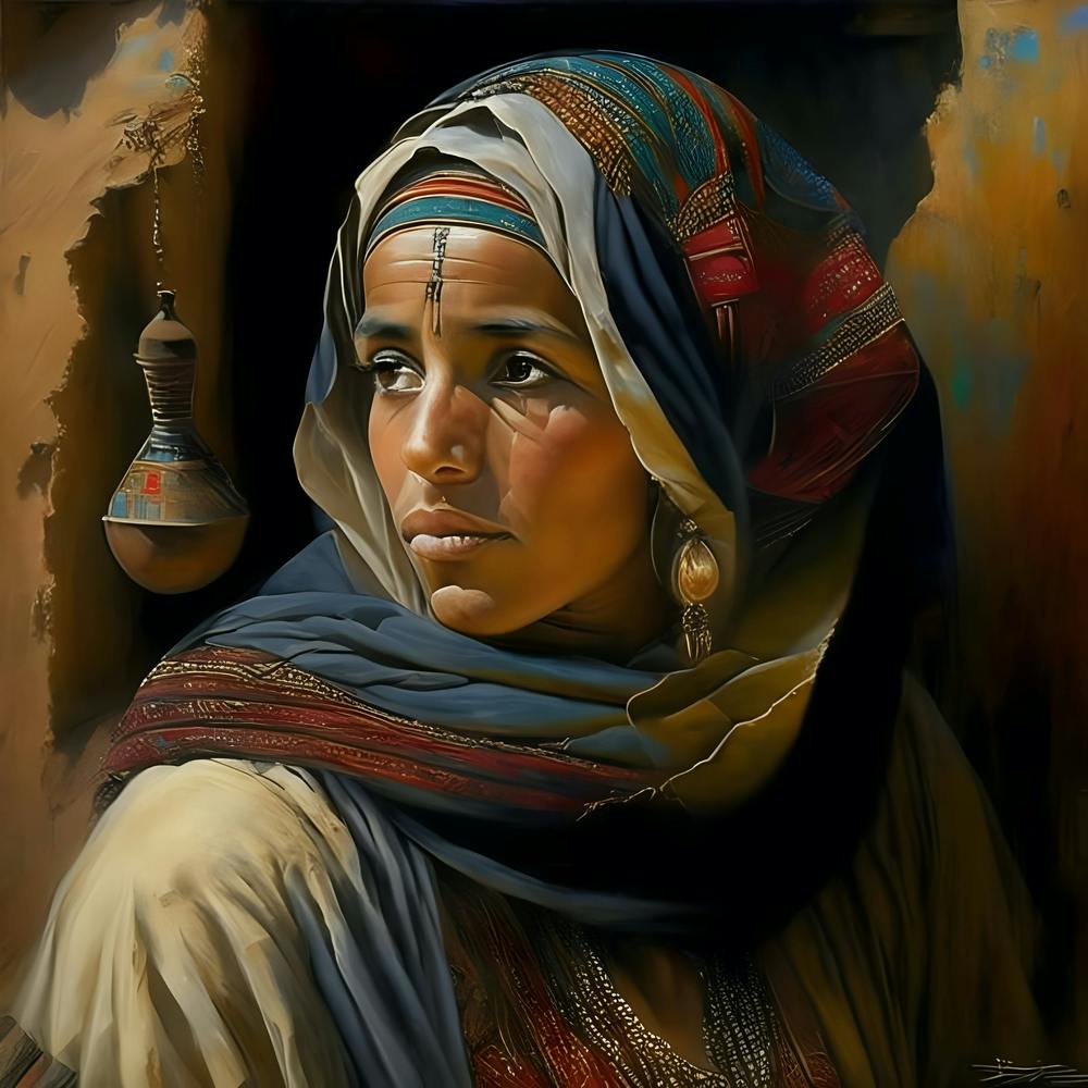 Egyptian Woman Oil Painting