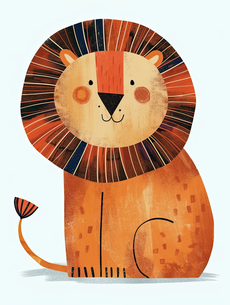 Friendly Baby Lion Children Prints & Kids Posters