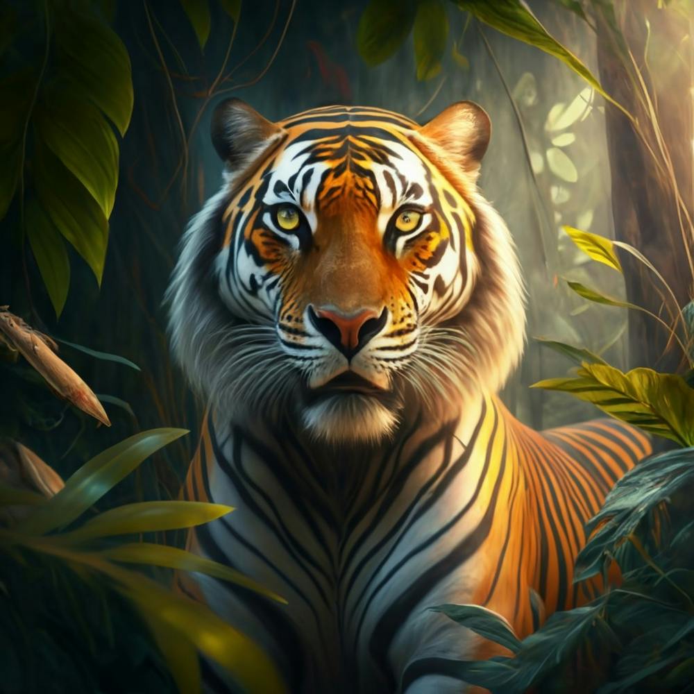 Tiger In The Jungle
