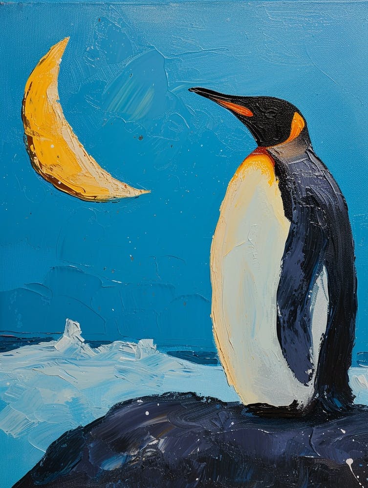 King Penguin Isabela Island Colour Block Painting 3