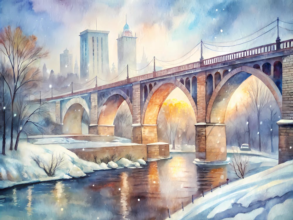Minneapolis Minnesota Une Illustration Vintage