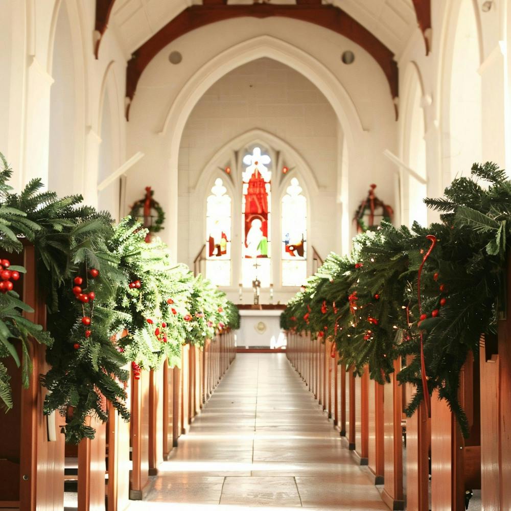 Décorations de Noël Dans une Église