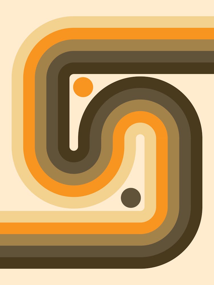 Geometric Rainbow Midcentury Modern Pattern Vintage old countryside 1