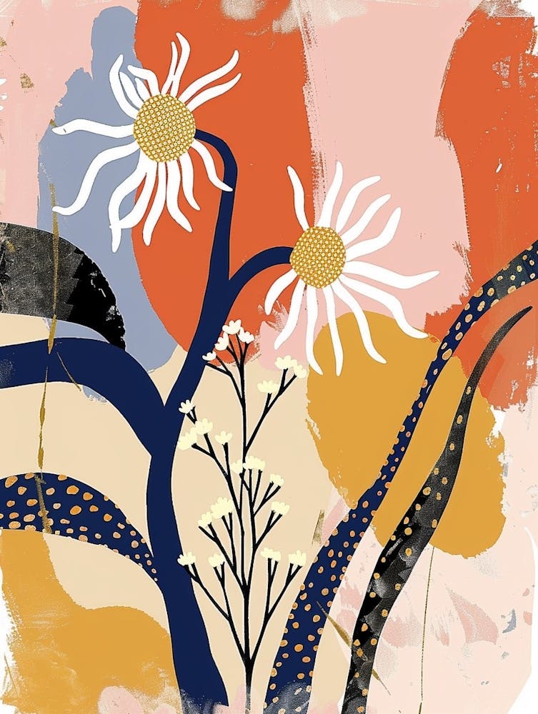 Colourful Flower Illustration Daisy 1