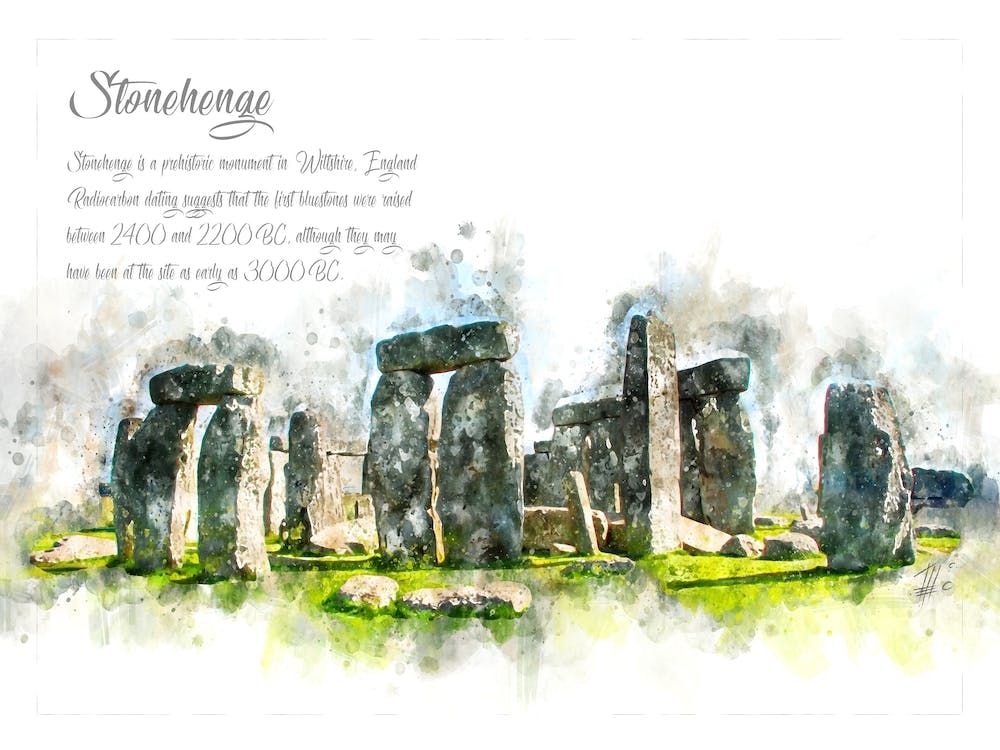 Stonehenge, Watercolor