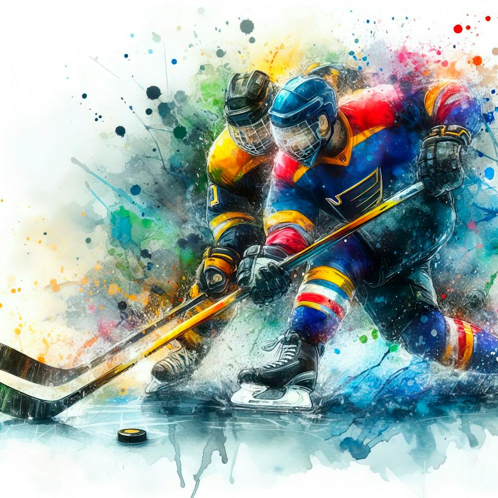 Hockey Players In Action 1