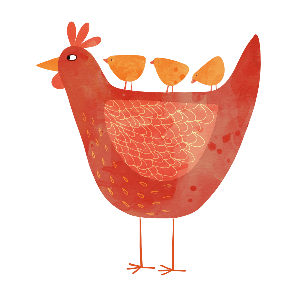 Poule avec Poussins