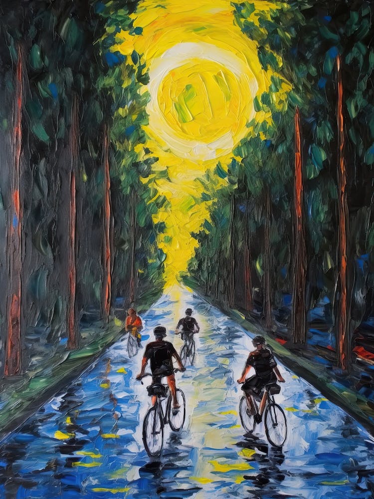 Cycling In The Style Of Van Gogh 3
