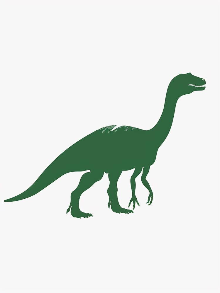 Green Dinosaur Silhouette 4