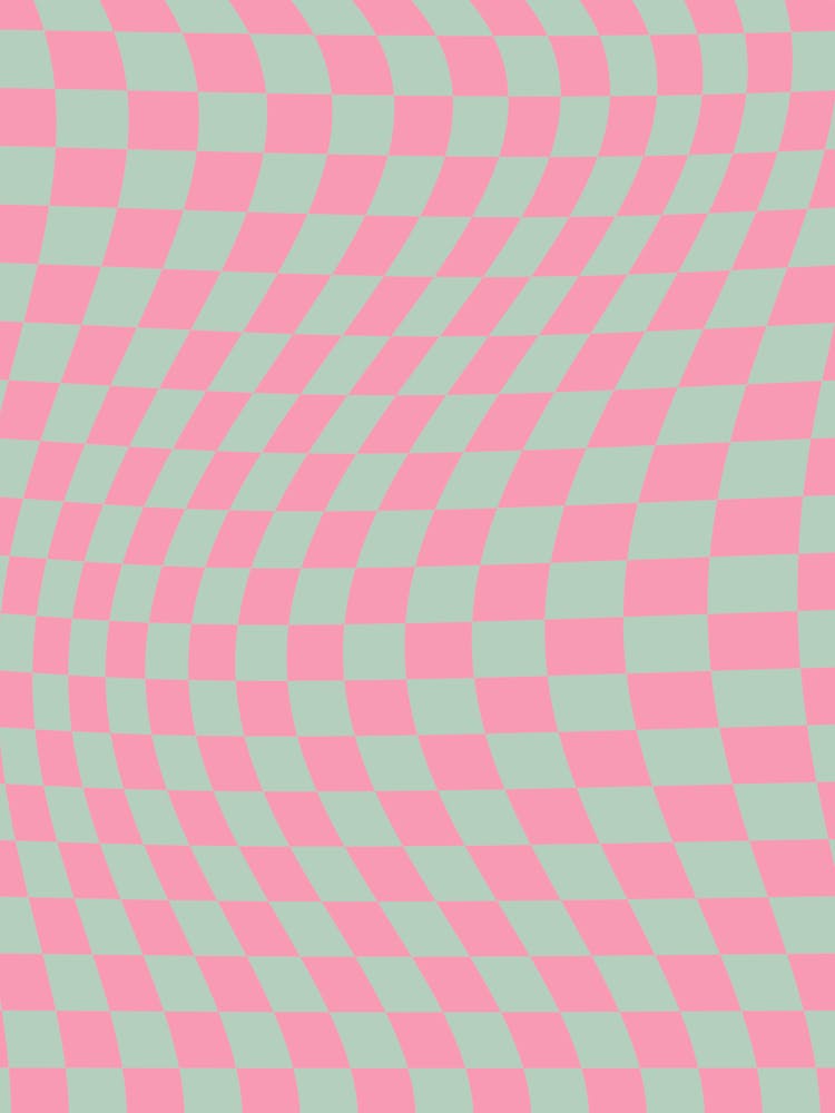 Torsion Damier Vert Menthe Et Rose