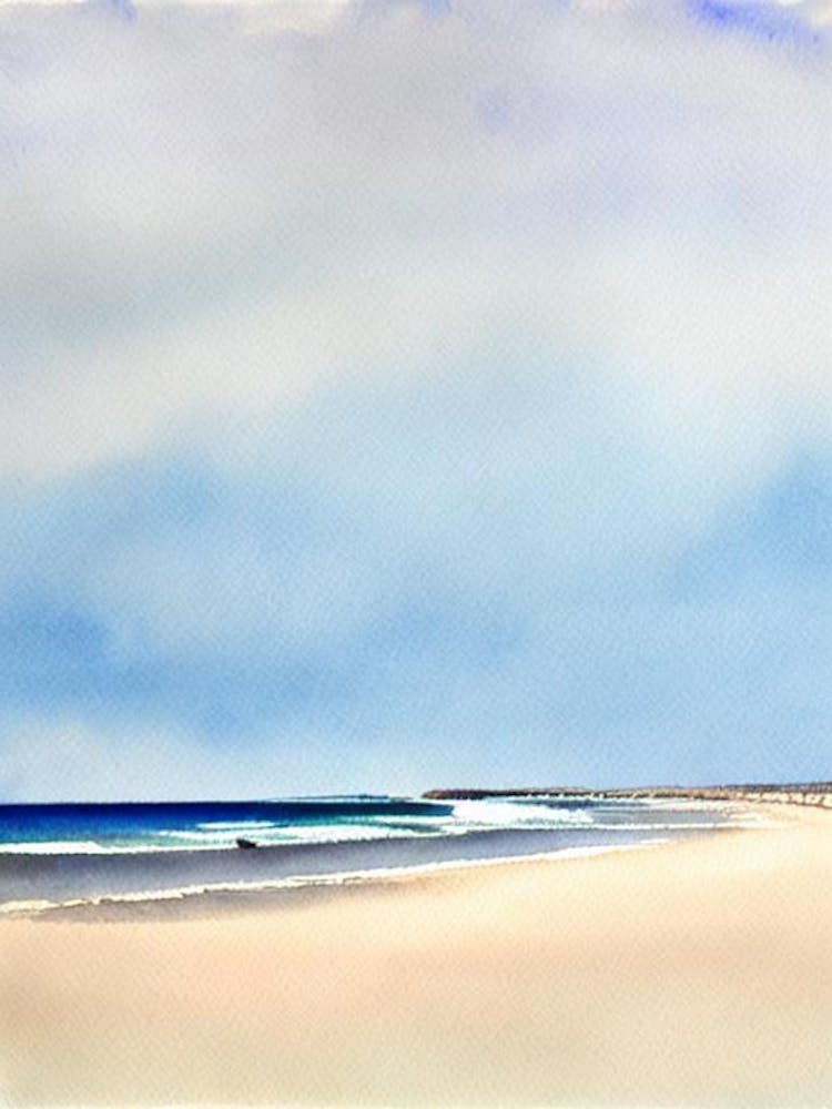 Venus Bay Beach, Australia Watercolour