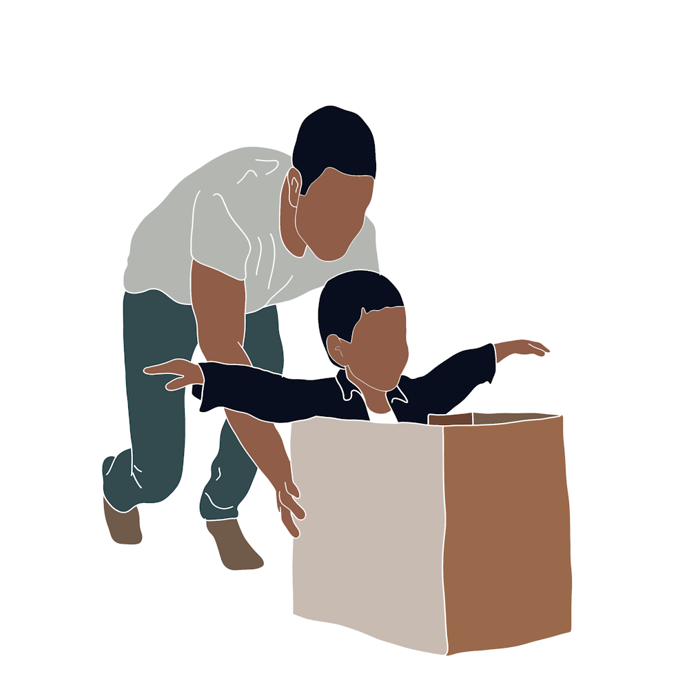 Father And Son In A Box Father's Day