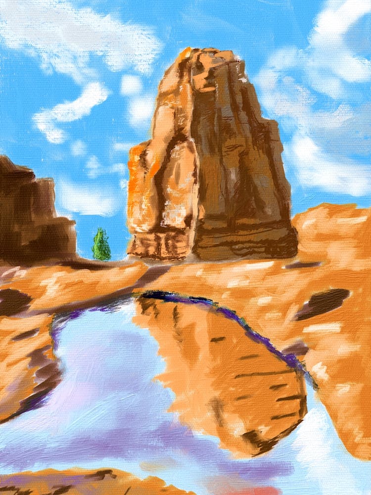 Grand Canyon Loose Oil Landscape Painting