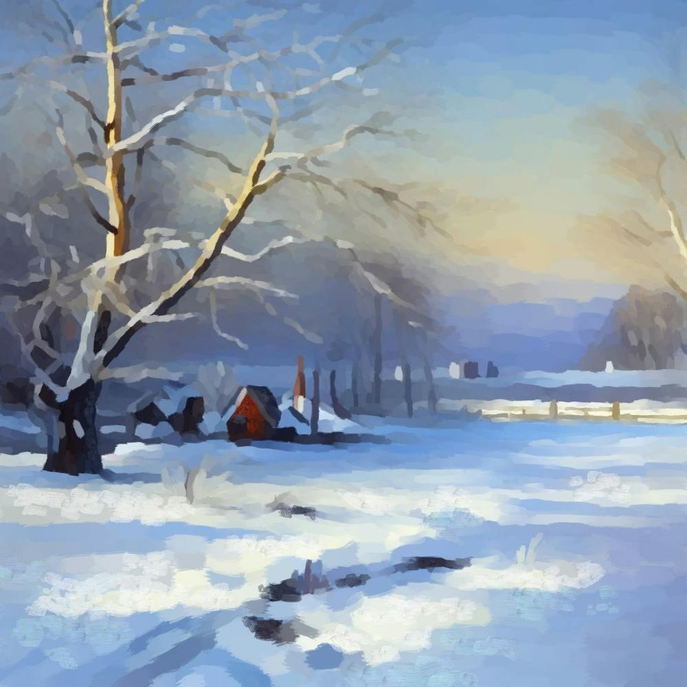 Winter im Dorf