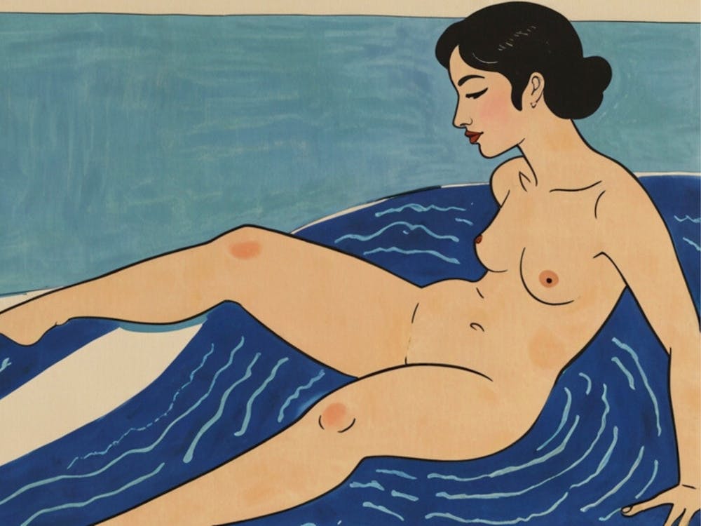 Nude Woman In The Water