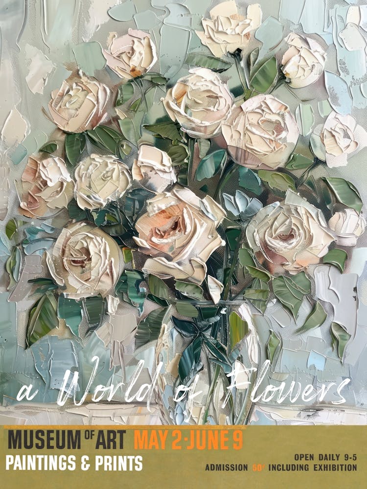 A World Of Flowers, Van Gogh Exhibition Rose 3