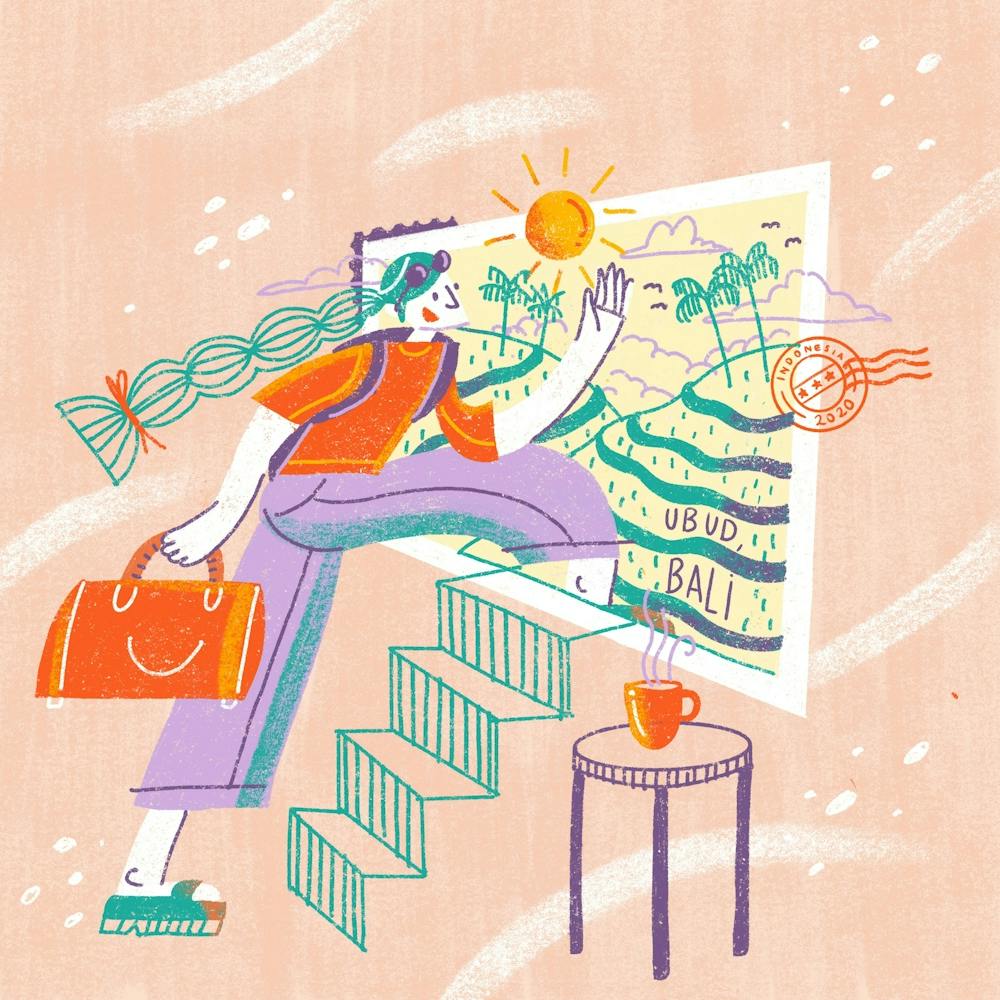 Travel and Adventure Postcard 