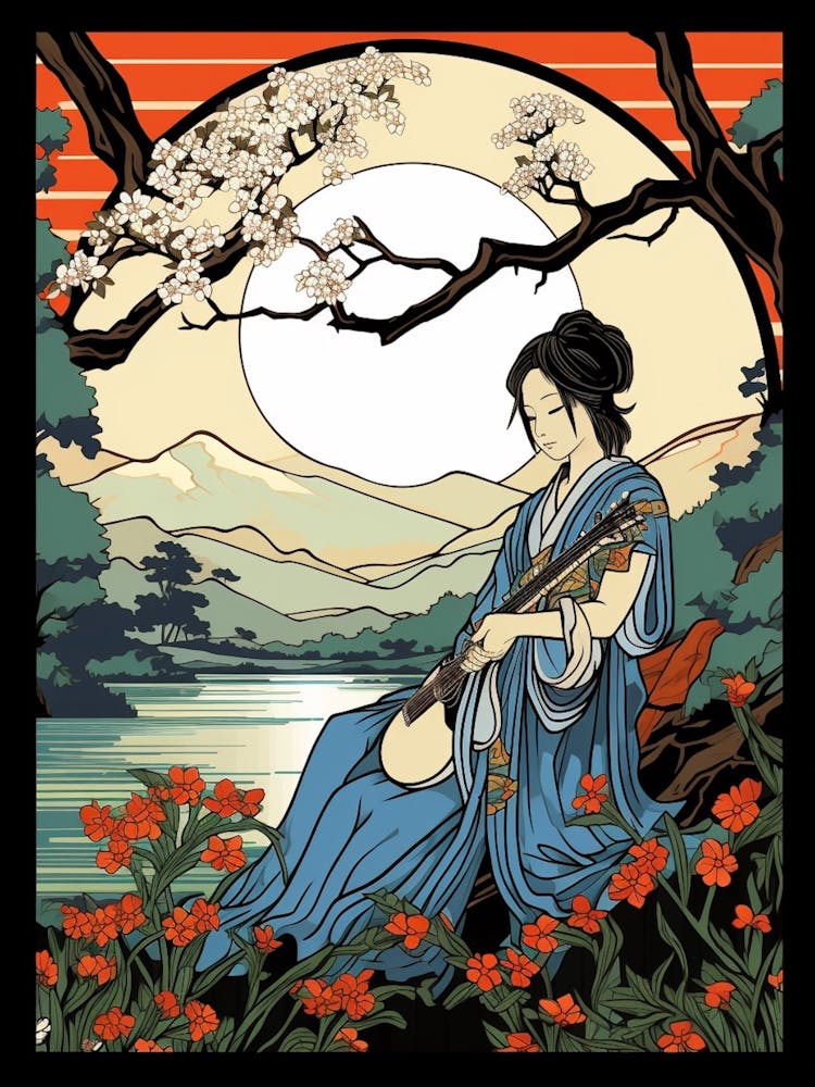 Oirase Stream, Japan Vintage Travel Art 4