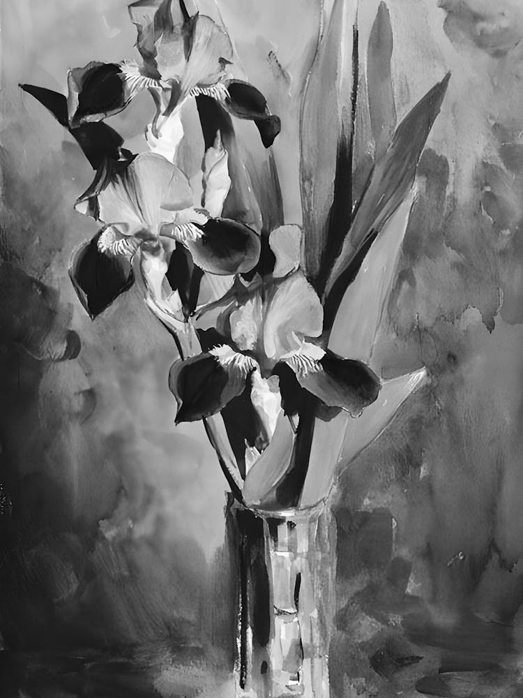 Iris In A Vase