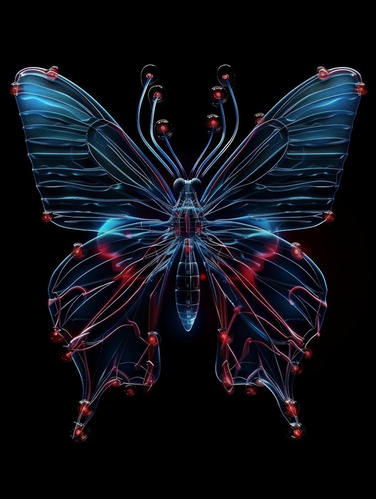 Butterfly On Black Background