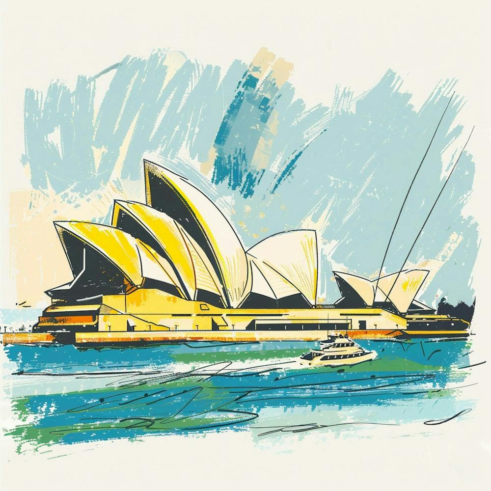A Sydney Opera House In Sydney Expressive Stroke 1720433386 2