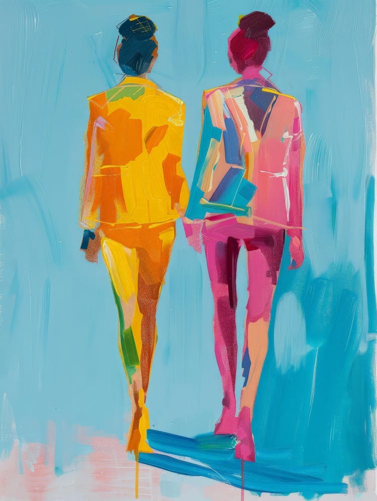 Two Women Walking 7