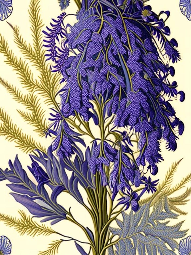 Jacaranda 1 Floral Botanical Vintage Poster Flower