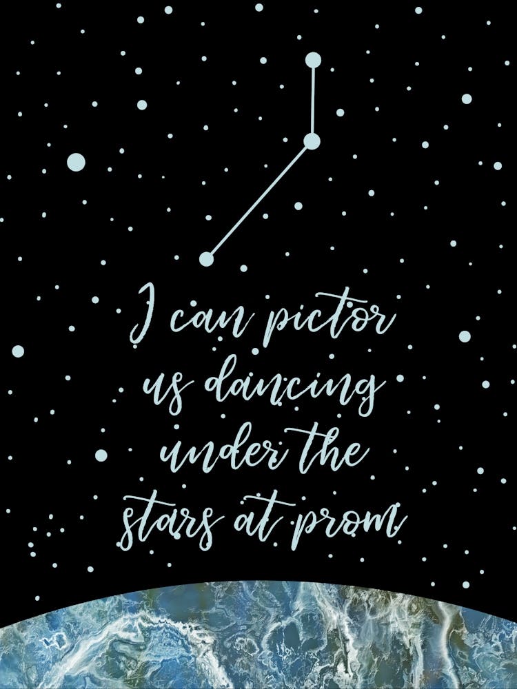 Pictor Constellation Art with Love Quote