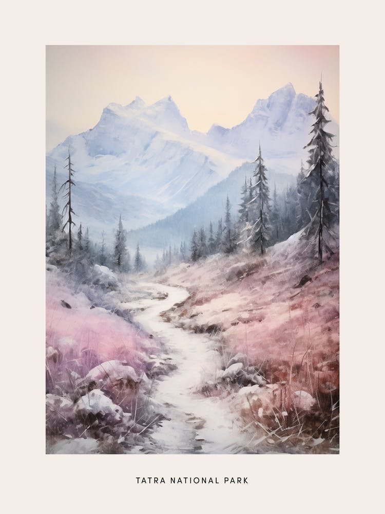 Dreamy Winter National Park Poster  Tatra National Park Poland 3