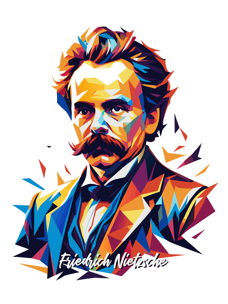 Friedrich Nietzsche 02 Portrait WPAP Pop Art