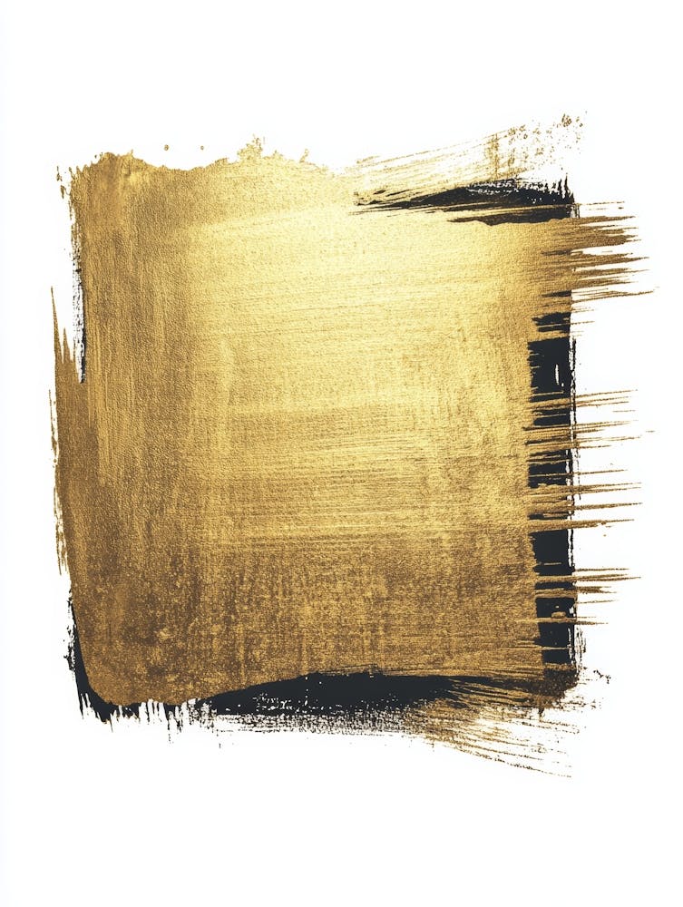 Gold Paint Brush Stroke 2