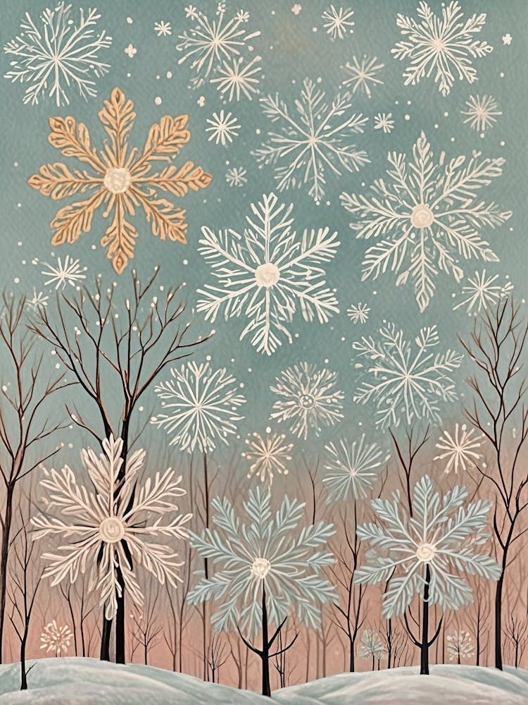 Snowflakes In The Trees