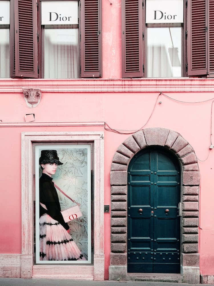 Fashion Door In Pink, Rome