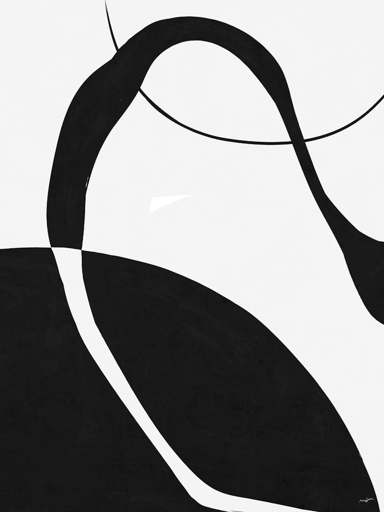 Abstract Black And White Painting