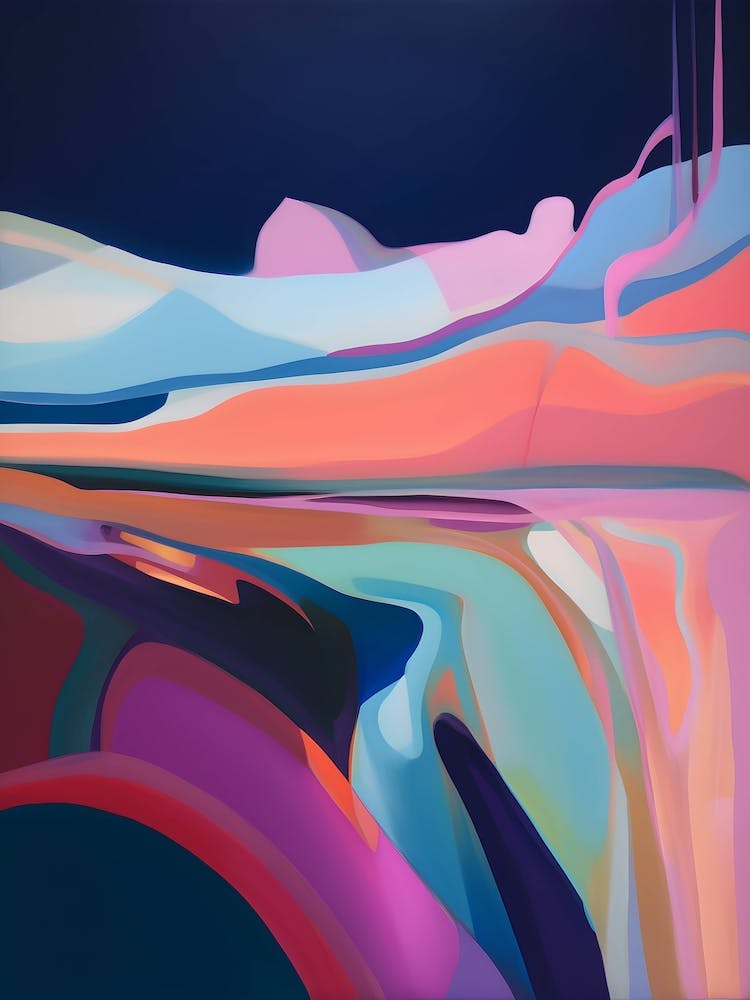 'Night Time' Abstract Landscape Painting