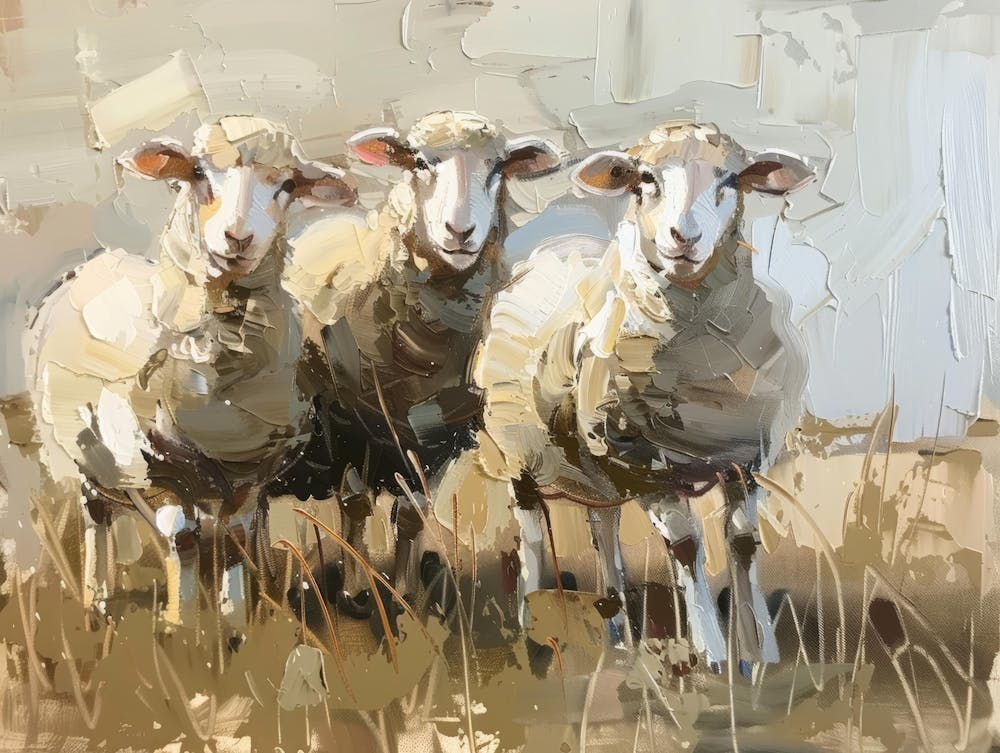 Moutons Dans Le Champ 1