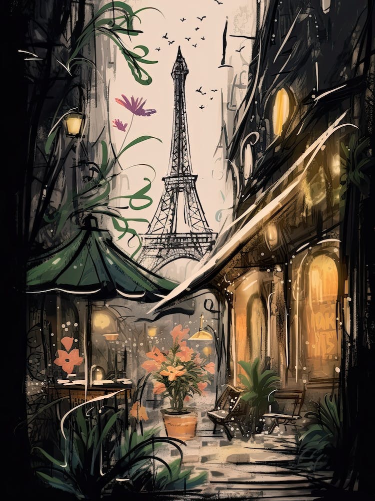 Paris, Flower Collage 0