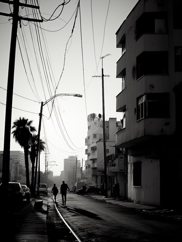 Tel Aviv, Israel, Mediterranean Black And White Photography Analogue 6