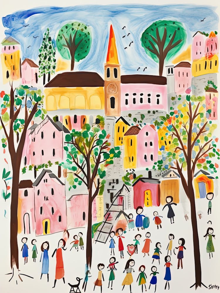 Canberra, Dreamy Storybook Illustration 1