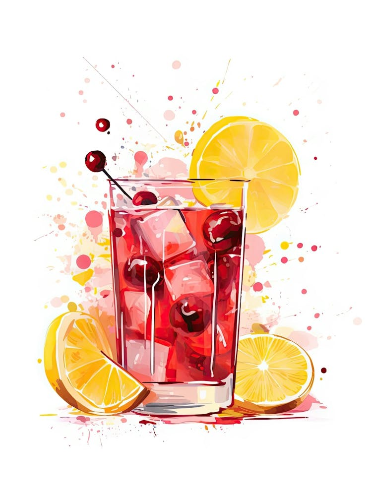 Aquarell Sangria Blumeninfusions-Cocktail 4