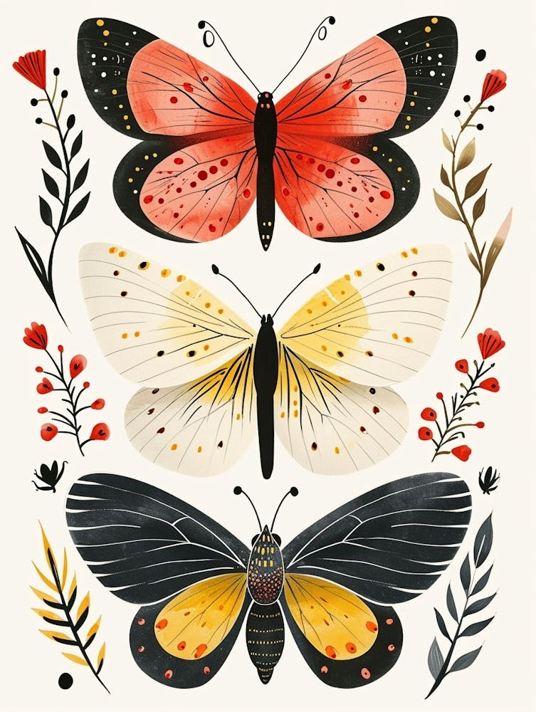 Colourful Insect Illustration Butterfly 17