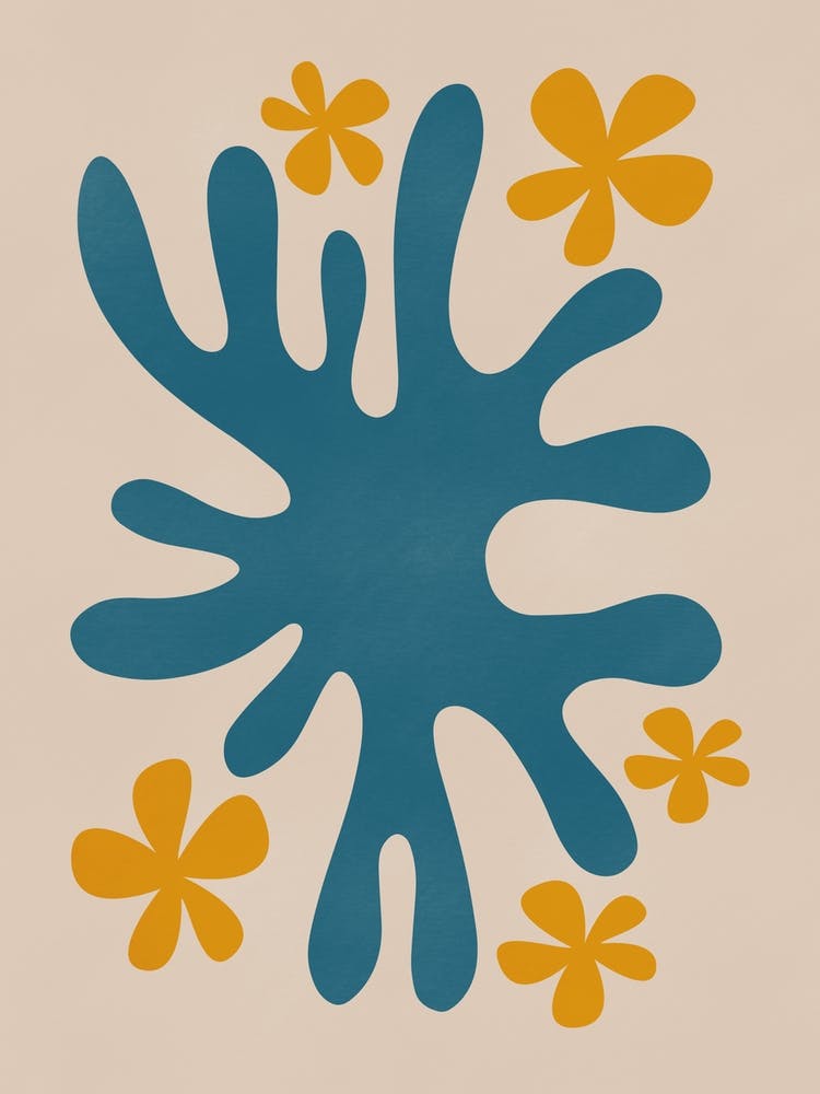 Coral With Flowers