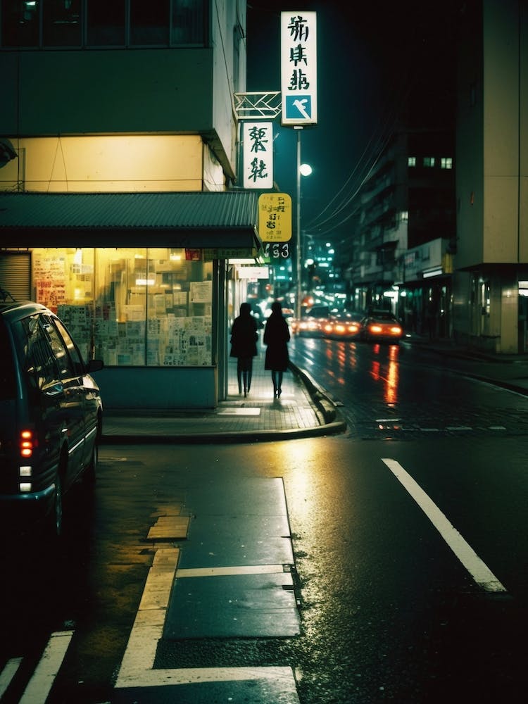 Tokyo Street At Night