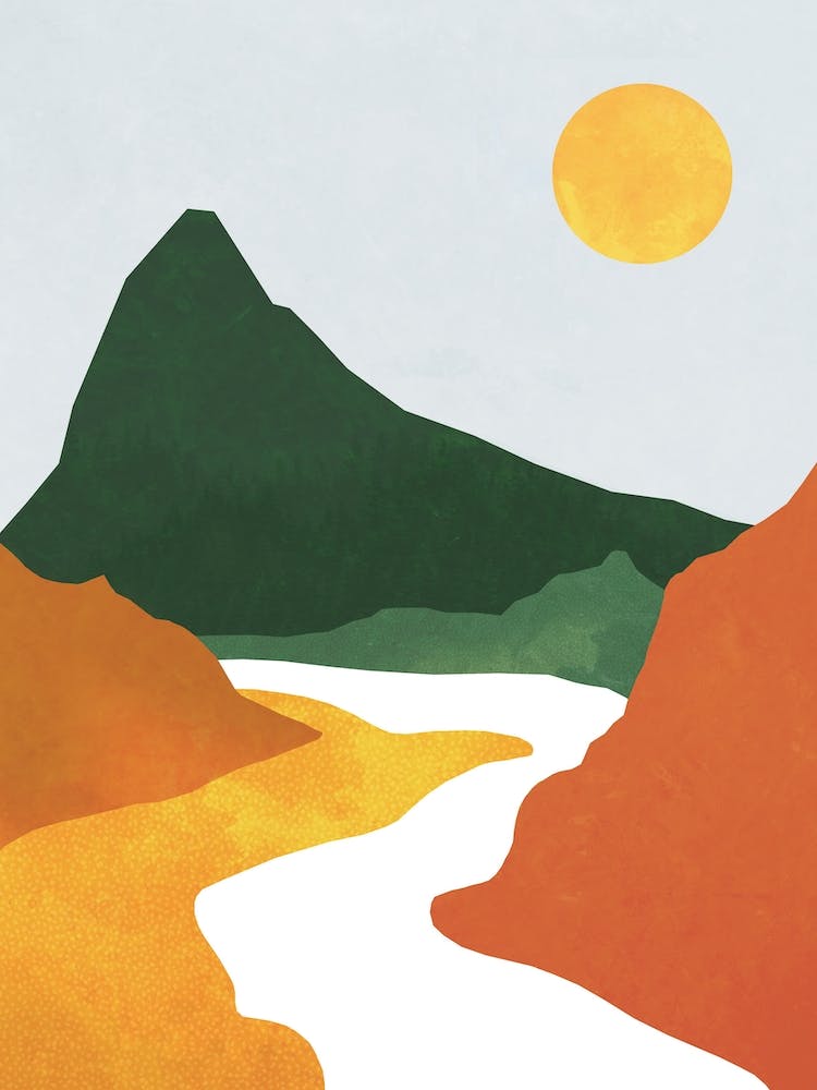 Sunset Sunrise Abstract  Mountain