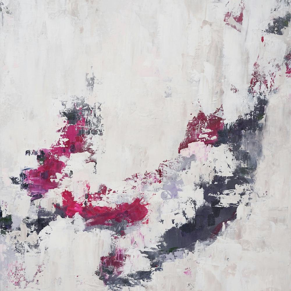 Neutral And Pink Abstract 2 Square